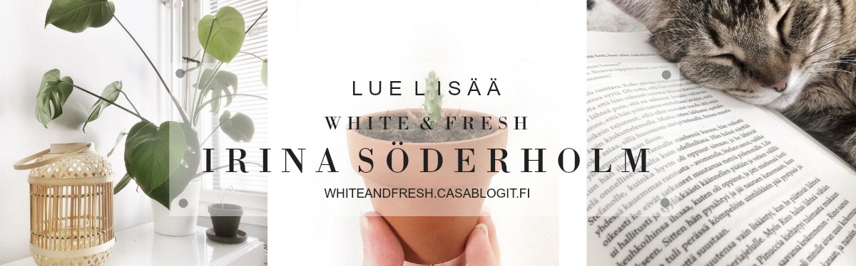Irina Soderholm White fresh blogi banneri